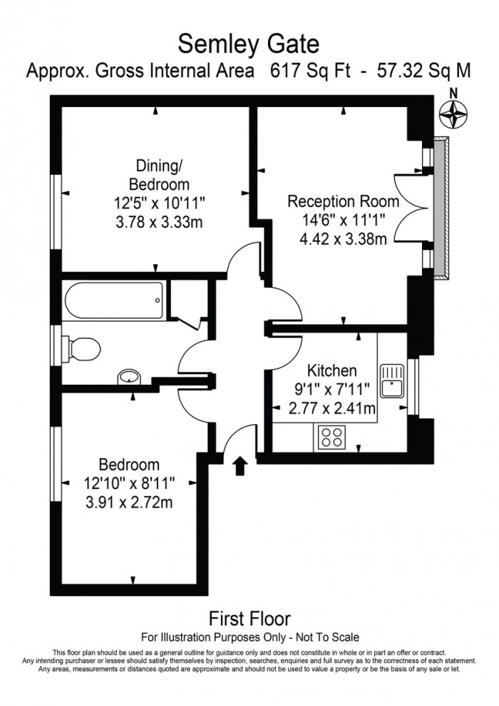 Floorplan for Semley Gate, E9