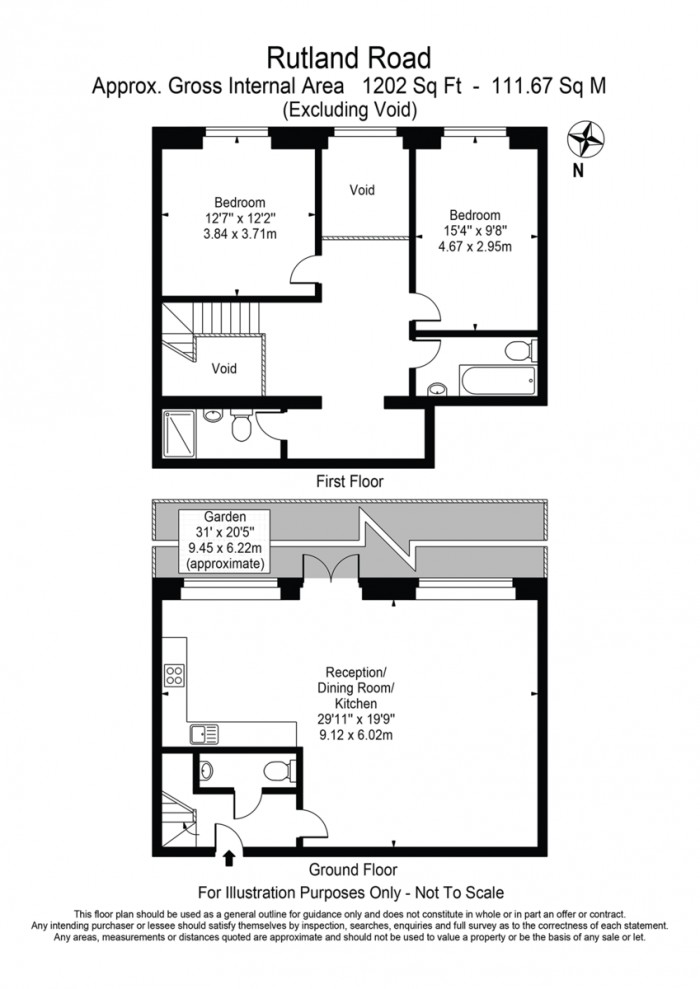 Floorplan for Rutland Road, E9