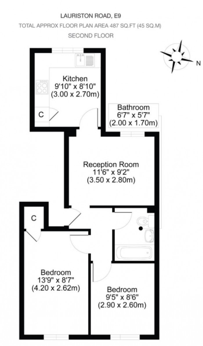 Floorplan for Lauriston Road, E9