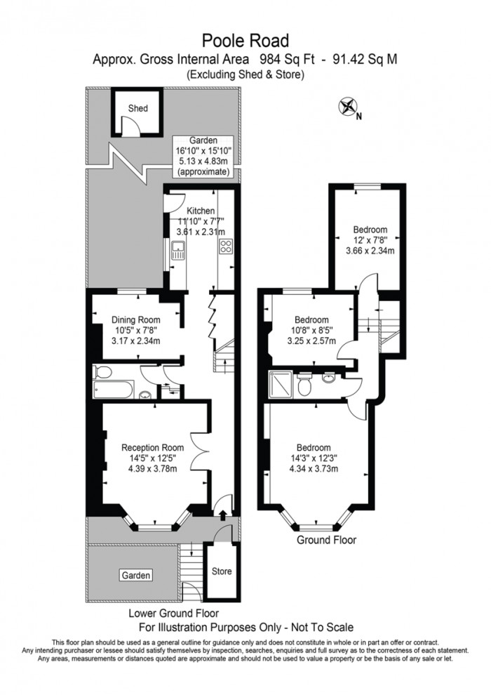 Floorplan for Poole Road, E9