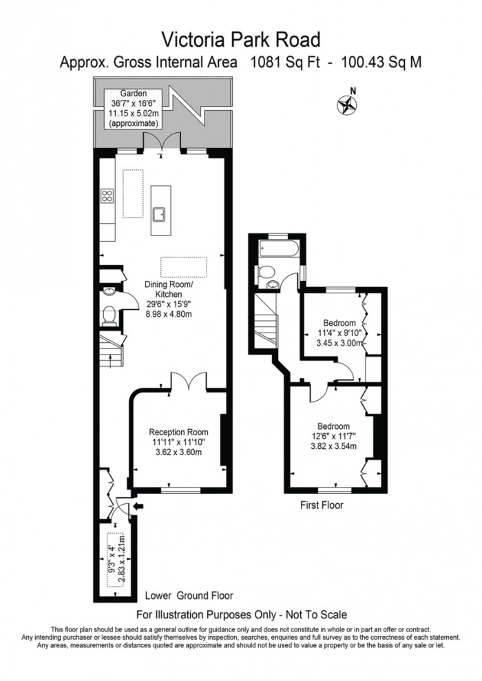 Floorplan for Victoria Park Road, E9