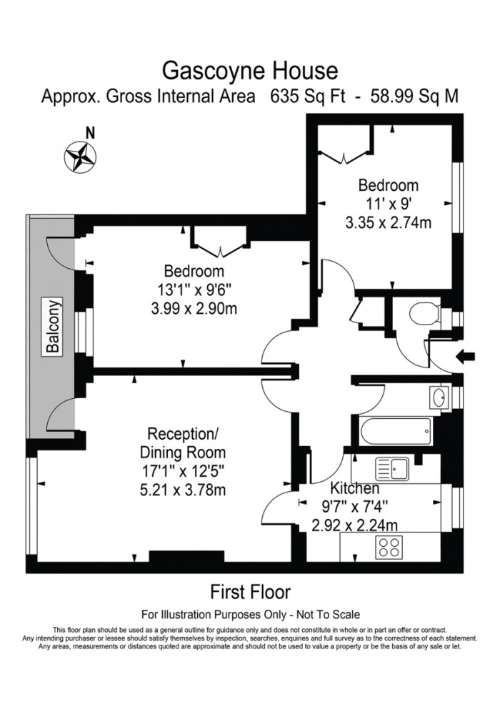 Floorplan for Gascoyne House, E9