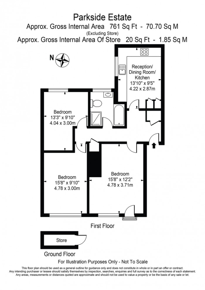 Floorplan for Parkside estate, E9