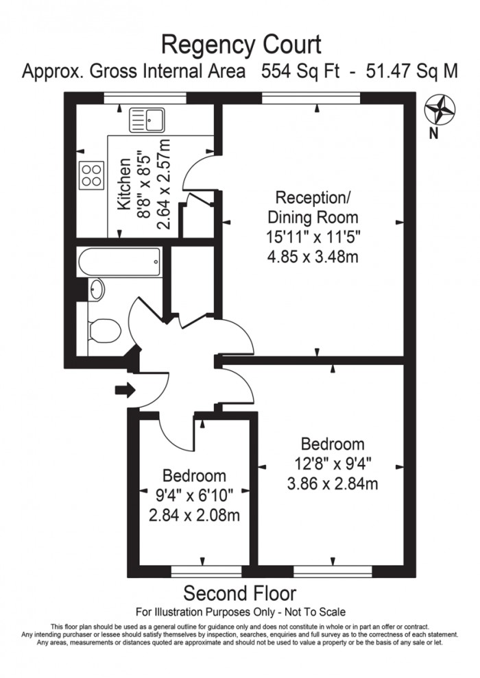 Floorplan for Park Close, E9