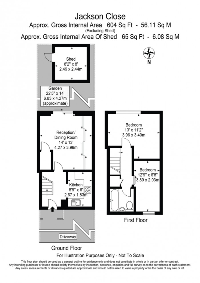 Floorplan for Jackson Close, E9